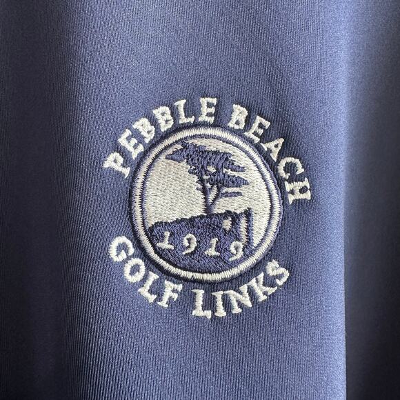 Pebble Beach Fairway & Greene Tech Quarter Zip Pullover Blue XXL - Picture 5 of 9